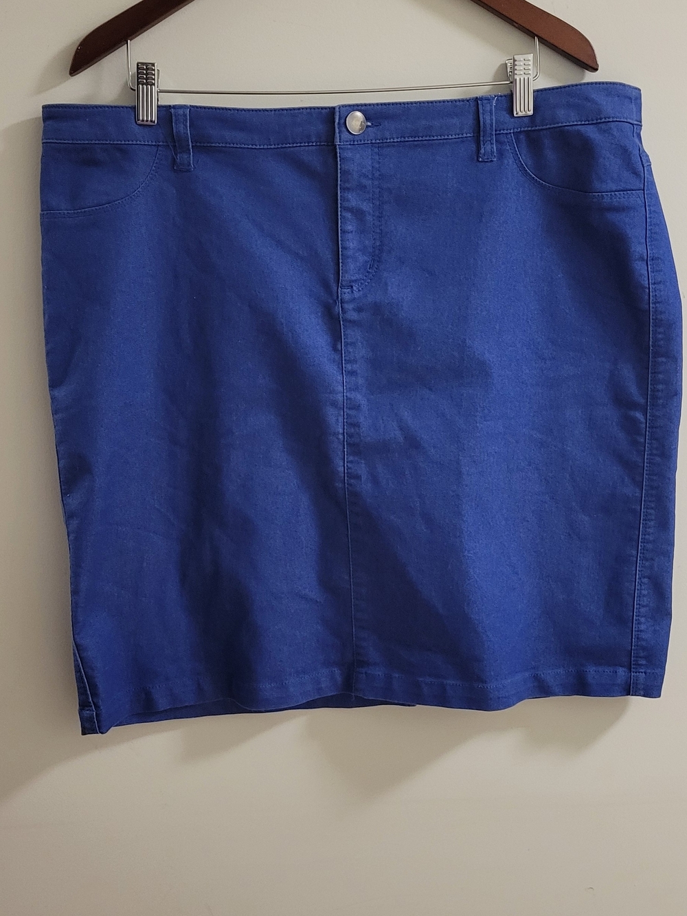 Style & Co. Royal Blue Mini Denim Skirt Size 18